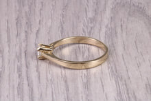 Load image into Gallery viewer, 0.28 carat Natural Diamond set Yellow Gold Solitaire, Dainty Ring, British Hallmarked