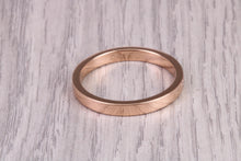 Load image into Gallery viewer, 3 mm Wide Natural Round cut Diamond set 18ct Rose Gold Band, British Hallmarked