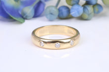 Load image into Gallery viewer, Trilogy Diamond Set 18ct Yellow Gold Band