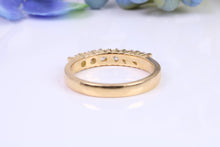 Load image into Gallery viewer, Traditional Eternity Ring set with Six Natural Round cut Diamonds, 0.60ct Diamonds, made from 18ct Yellow Gold, British Hallmarked