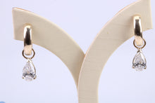 Load image into Gallery viewer, Stunning and Beautiful Hinged Hoop Earrings set with One carat each carat D VS 1 Graded Certified Pear Drop cut Diamonds