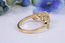 Load image into Gallery viewer, One carat Oval cut and Flanked with Round and Marquise cut Lab Grown Diamond set Engagement Ring, Absolutely Stunning Ring