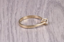 Load image into Gallery viewer, 0.28 carat Natural Diamond set Yellow Gold Solitaire, Dainty Ring, British Hallmarked