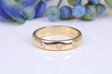 Load image into Gallery viewer, Trilogy Diamond Set 18ct Yellow Gold Band
