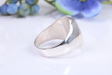 Load image into Gallery viewer, Ruby set Chunky Oval Faced Signet Ring in solid cast Silver, British Hallmarked