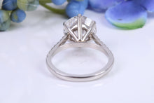 Load image into Gallery viewer, Very Large Four carat Certified Round cut Lab Diamond set Platinum Solitaire, Top Graded Diamond