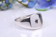Load image into Gallery viewer, Gemstone set Heavy and Chunky Signet Ring, Available in Your Choice of Natural Gemstone