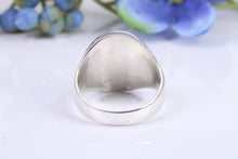 Load image into Gallery viewer, Ruby set Chunky Oval Faced Signet Ring in solid cast Silver, British Hallmarked