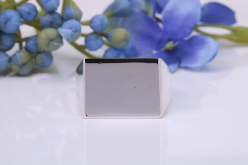 Very Large and Chunky Signet Ring, Made From Completely Solid Cast Silver, British Hallmakred