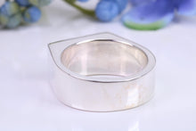 Load image into Gallery viewer, Very Large and Chunky Sapphire set Signet Ring, Made From Completely Solid Cast Silver, British Hallmarked