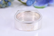 Load image into Gallery viewer, Very Large and Chunky Sapphire set Signet Ring, Made From Completely Solid Cast Silver, British Hallmarked