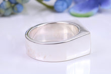 Load image into Gallery viewer, Very Large and Chunky Sapphire set Signet Ring, Made From Completely Solid Cast Silver, British Hallmarked