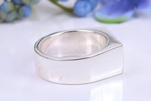 Load image into Gallery viewer, Very Large and Chunky Sapphire set Signet Ring, Made From Completely Solid Cast Silver, British Hallmarked