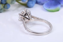 Load image into Gallery viewer, Very Large Four carat Certified Round cut Lab Diamond set Platinum Solitaire, Top Graded Diamond