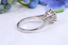 Load image into Gallery viewer, Very Large Four carat Certified Round cut Lab Diamond set Platinum Solitaire, Top Graded Diamond