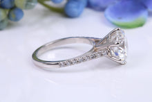 Load image into Gallery viewer, Very Large Four carat Certified Round cut Lab Diamond set Platinum Solitaire, Top Graded Diamond