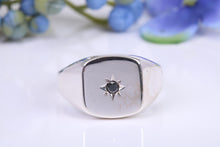 Load image into Gallery viewer, Gemstone set Heavy and Chunky Signet Ring, Available in Your Choice of Natural Gemstone