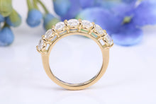 Load image into Gallery viewer, Seven Oval cut Diamond set Ring, Perfect as Eternity or Wedding Ring,3.50ct total Diamonds, Gold or Platinum Option, British Hallmarked
