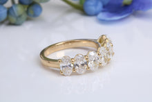 Load image into Gallery viewer, Seven Oval cut Diamond set Ring, Perfect as Eternity or Wedding Ring,3.50ct total Diamonds, Gold or Platinum Option, British Hallmarked
