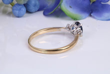 Load image into Gallery viewer, Traditional Sapphire and Diamond Two Tone Trilogy Ring, Made From 18ct Yellow and White Gold