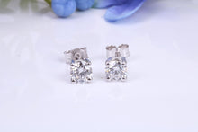 Load image into Gallery viewer, Half carat each D V V S 1 Graded Certified Diamond Set Platinum Solitaire Stud Earrings, Best Graded Lab Diamonds