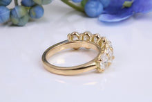 Load image into Gallery viewer, Seven Oval cut Diamond set Ring, Perfect as Eternity or Wedding Ring,3.50ct total Diamonds, Gold or Platinum Option, British Hallmarked