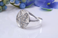 Load image into Gallery viewer, Illuminati Signet Ring, Made from Solid Cast Silver, British Hallmarked