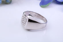Load image into Gallery viewer, Diamonds set Signet Ring, Made From Solid Cast Silver, British Hallmarked