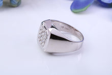 Load image into Gallery viewer, Diamonds set Signet Ring, Made From Solid Cast Silver, British Hallmarked