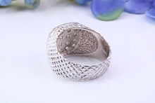 Load image into Gallery viewer, Chunky Diamonds set Signet Ring, Made From Solid Cast Silver, British Hallmarked