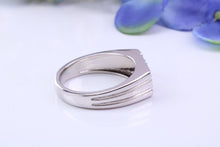 Load image into Gallery viewer, Natural Rubies set Signet Ring, Made From Solid Cast Silver, British Hallmarked