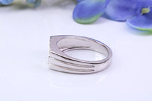 Load image into Gallery viewer, Diamonds set Signet Ring, Made From Solid Cast Silver, British Hallmarked