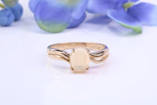 Load image into Gallery viewer, Oval cut Natural Opal set Yellow Gold Ring