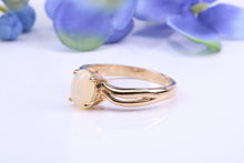 Load image into Gallery viewer, Oval cut Natural Opal set Yellow Gold Ring
