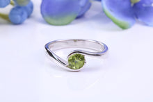 Load image into Gallery viewer, Half carat Peridot set 18ct White Gold Ring