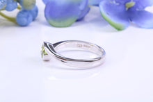Load image into Gallery viewer, Half carat Peridot set 18ct White Gold Ring