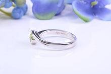 Load image into Gallery viewer, Half carat Natural Peridot set 18ct White Gold Ring