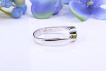 Load image into Gallery viewer, Half carat Peridot set 18ct White Gold Ring