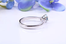 Load image into Gallery viewer, Natural Aquamarine set 18ct White Gold Solitaire