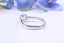 Load image into Gallery viewer, Natural Aquamarine set 18ct White Gold Solitaire