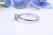 Load image into Gallery viewer, Natural Aquamarine set 18ct White Gold Solitaire