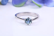 Load image into Gallery viewer, Natural Aquamarine set 18ct White Gold Solitaire