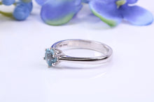 Load image into Gallery viewer, Natural Aquamarine set 18ct White Gold Solitaire