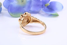 Load image into Gallery viewer, Antique Styled Natural Opals and Rubies set Yellow Gold Ring