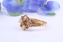 Load image into Gallery viewer, Antique Styled Natural Opals and Rubies set Yellow Gold Ring