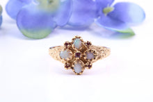 Load image into Gallery viewer, Antique Styled Natural Opals and Rubies set Yellow Gold Ring