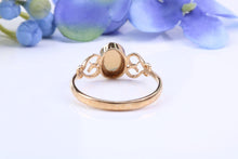 Load image into Gallery viewer, Natural Oval cut Opal set Yellow Gold Ring