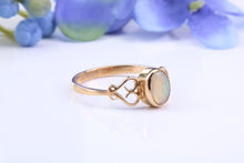 Load image into Gallery viewer, Natural Oval cut Opal set Yellow Gold Ring