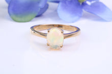 Load image into Gallery viewer, Oval cut Natural Opal set Yellow Gold Ring