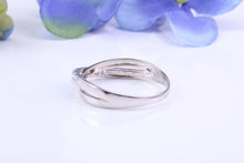 Load image into Gallery viewer, 9ct White Gold C Z set Crossover Ring